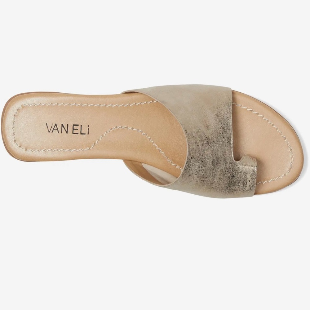 Vaneli Women's Gold Slide Sandals NWT - Picture 8 of 11
